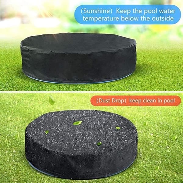 Rundt dækken til hundejacuzzi - UV-beskyttelse - Sort [YJD][YJD] Black