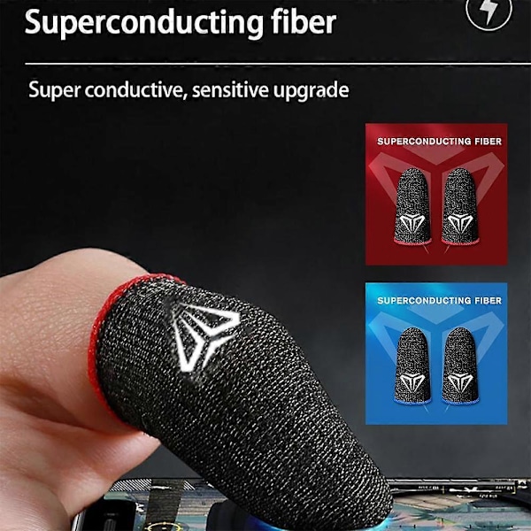 Mobiilipeli Sormenpääkäsineet PUBG-pelaajille Hienkestävät Liukumattomat Sormisuojat [HK] 1 Pair RED