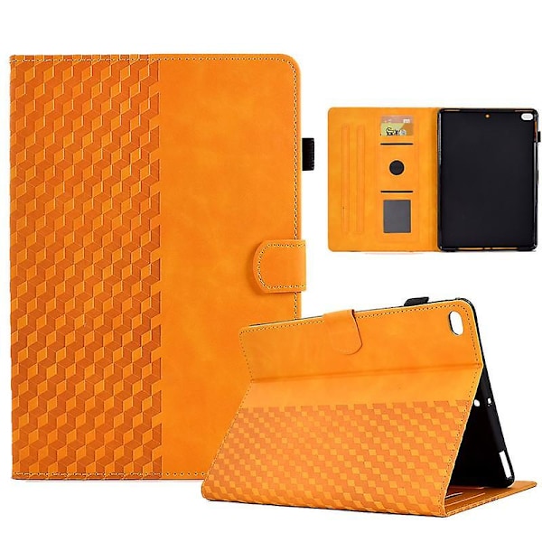 iPad 9.7 tuuman (iPad 6./5. sukupolvi) PU-nahkakotelo kuutio kynätelineellä ja korttipaikalla, myös iPadille[HK] Orange