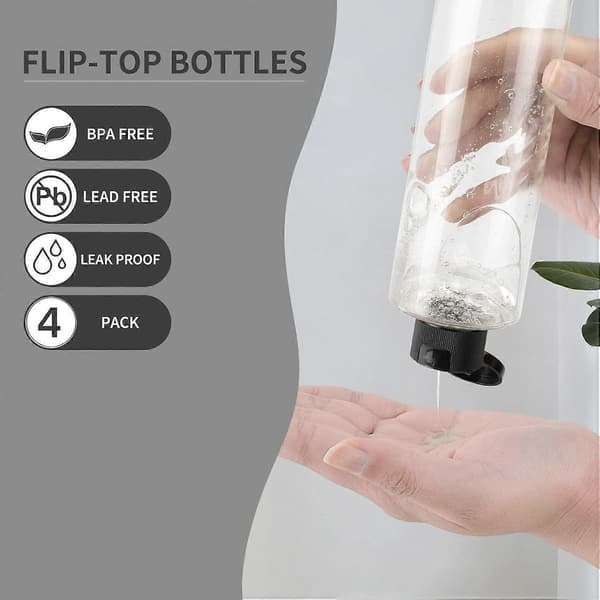 250 ml reseflaskor med snäpplock (4 st) Tom dispenserbehållare för resor [YJD]