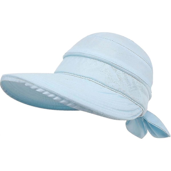 Hattar för Kvinnor Upf 50+ Uv Solskyddande Konvertibel Strandvisir Hatt[HK] Blue