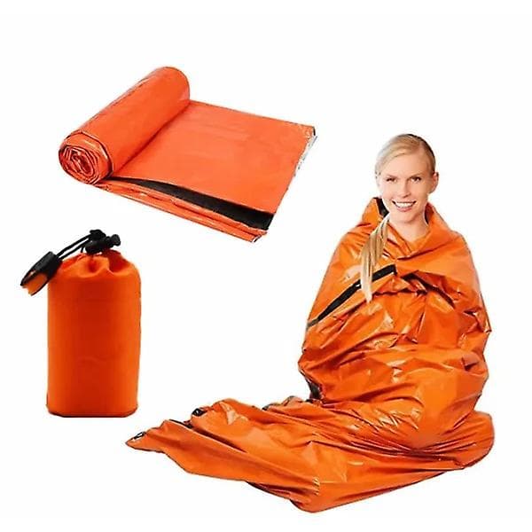 Nødtermisk sovepose til camping udendørs eventyr [YJD] Orange