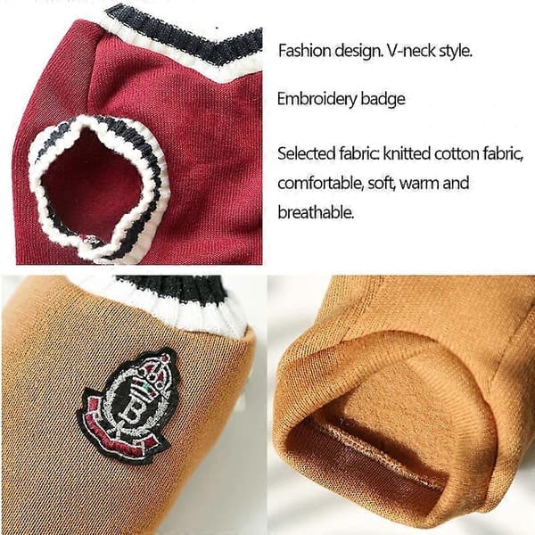 Kæledyr Kat Solid Kostume Efterår Vinter Jule Sweater Til Små Hunde Killing Pullover Hvalpe Vest Tøj Kitty Jakke Sæt [YJD] Claret