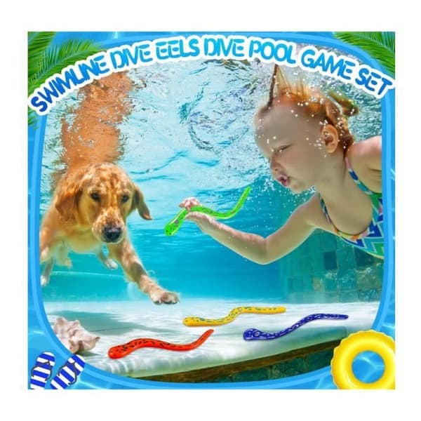 Poolleksaker, 8-delade simleksaker, dykleksaker, barnpoolleksaker, poolspel[YJD] Yellow, White, Blue, Black