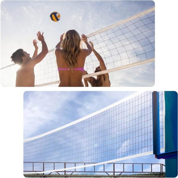 Udendørs volleyballnet, kraftigt strandvolleyballnet til haven (9,5m x 1m), bærbart volleyballnet til (YJD)