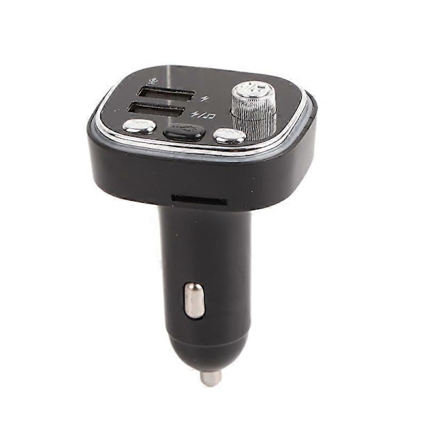 Bil Bluetooth-spiller 2 USB-porter Lader 7 Fargelys FM-sender For Håndsfritelefonering Sølv[YJD]