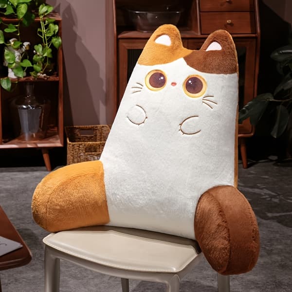 Ergonomisk katte-tårn støtte til kontorarbejdere der sidder længe [YJD] White 55.60 CM
