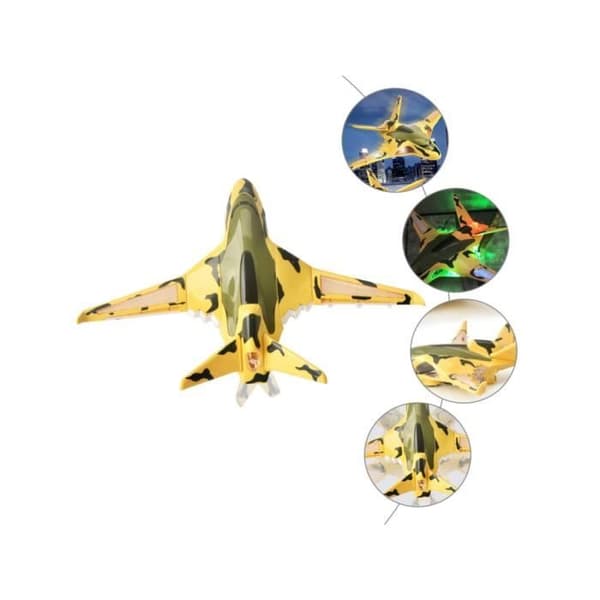 1 stk. modelflylegetøj, lysende legetøjsfly, simulationskampflylegetøj, modelflylegetøj, lysende kampflylegetøj [YJD]
