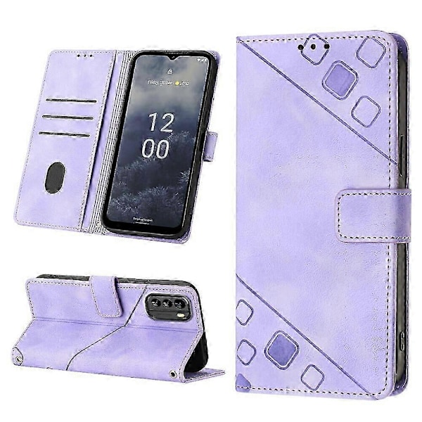 Etui til Nokia G60 5g Deksel Flip Magnetisk Lær Lommebok Kortholder Kompatibel med Nokia G60 5g Etui[HK] Purple