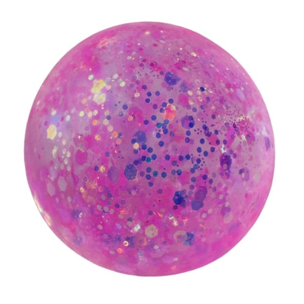 Anti-stressboll Mjuk Tpr Långsam Återhämtning Paljetter Maltosboll Nyp Leksak Stresslindring Elastisk Klämning Färgad Boll Dekompressionsleksak Fest F[YJD] Rose Red