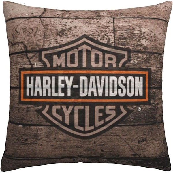 Kuddfodral Harley Davidson Varm och mjuk kuddfodral för dekorativa örngott i säng soffa utomhuskudde (H-288)  (YJD) 45x45cm