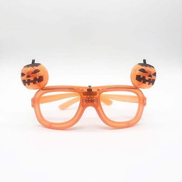 Halloween Græskar LED Briller Græskar LED Briller Til Børn Voksne[YJD] Black 1pc