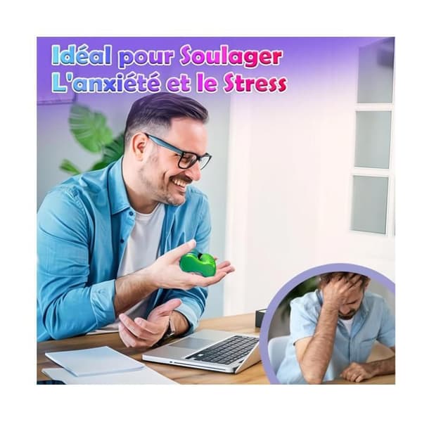 Bärbar sensorisk leksak, fidgetleksak för stresslindring, främjar koncentration, mental klarhet och träning. Grön gradient [YJD]