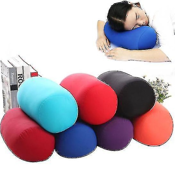 Sovepute Skumpartikkelpute Sylindrisk Multifunksjonell Pute[YJD] red