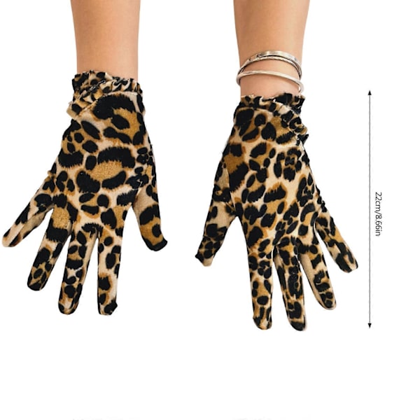 Leopardmönstrade handskar Tålig Polyester Varma Bekväma Unisex För Vuxna Barn Vintermodeaccessoar[YJD] Multicolor