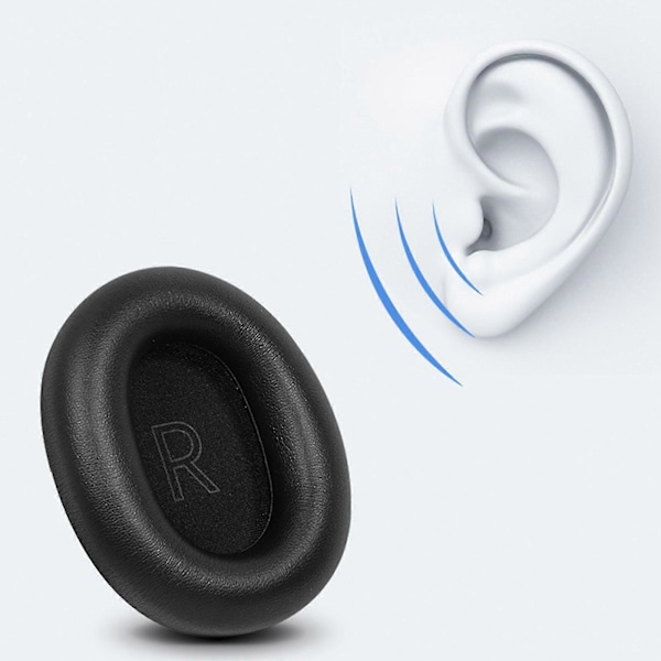 Myke Skum Lær Øreputer Øreputer For Technics Eah-a800 Headset Sleeves[HK] Black