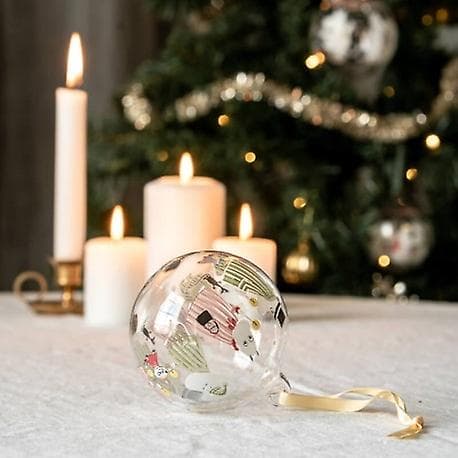Mummins juletrekule i glass Pyjamas 9 cm i diameter fra [YJD]