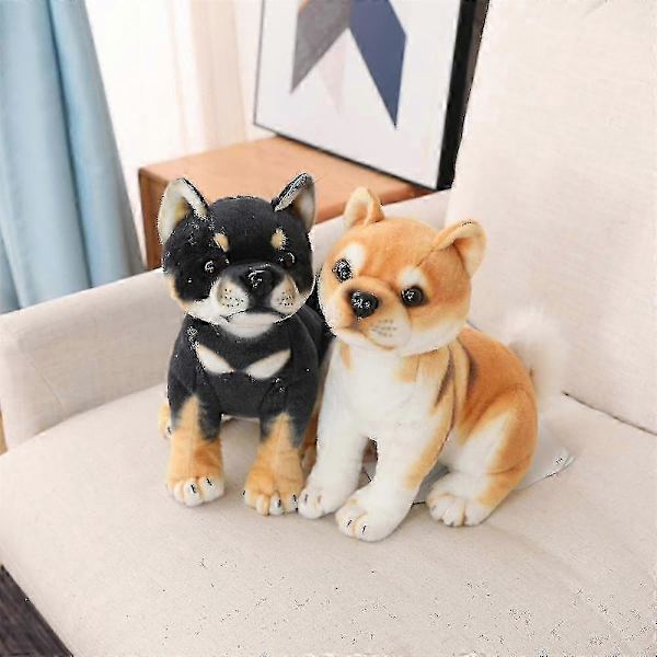 20/35cm Søt Shiba Inu Hund Plysj Leke Koselig Sittende Liggende Valp Dukker Stoppet Myk Dyreleke Barn Baby Bursdagsgaver_v (YJD) 20cm lying yellow
