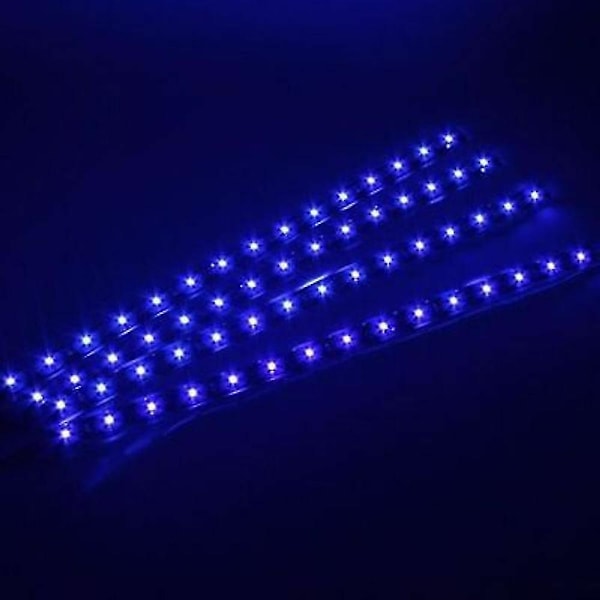 10 stk vanntett fleksibel LED-stripe underbelysning for bil motorsykkel [YJD] blue