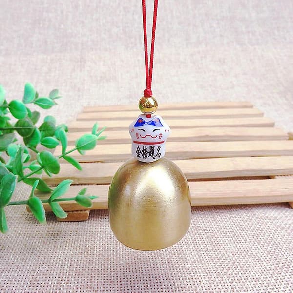 Bell Blessing Feng Shui Vindspel För Lycka Till Förmögenhet Hem Bil Hängande Dekor[YJD] Gold 1 Pc