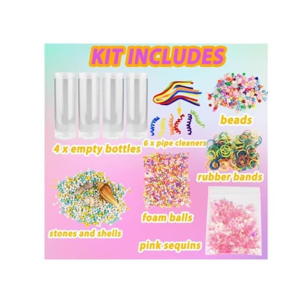 Sensoriska flaskor - DIY - Spädbarn & barn - Visuell stimulans - Kognitiv utveckling - 1 till 3 år[YJD]