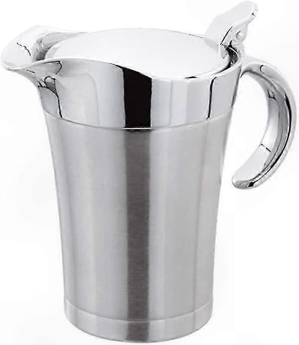 750 ml dobbeltisoleret saucekande med hængslet låg, sovsbåd i rustfrit stål til servering og hold varm[YJD]