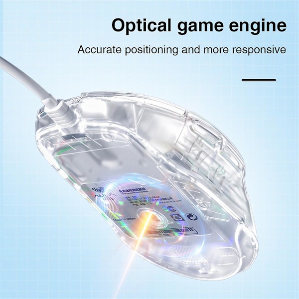Aula S80 Trådlös Spelmus Transparent Ergonomisk Datormus 7200 Makroprogrammering Esports Mic
