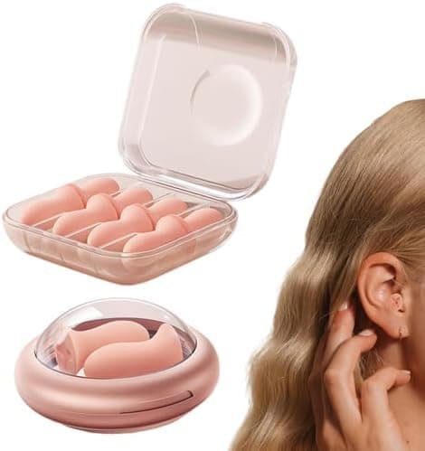 Støyreduserende ørepropper - Soveørepropper for søkende | Myk silikon med ergonomisk trippel flens, lydblokkerende beskyttelse, diskret[YJD] A