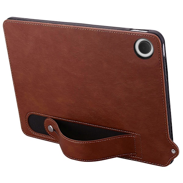 For Samsung Galaxy Tab A9 X110 X115 Deksel Håndstropp Støtte Leather Tablet Cover - Grå[HK] Multicolor Brown