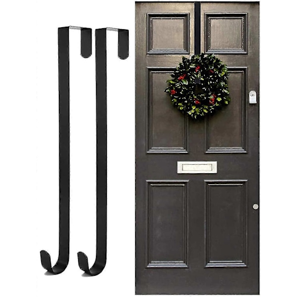 Jule dørkrans kroge dørkroge, 2 metal for dørkrans kroge, julekrans kroge over dør 25*380MM