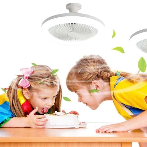 Kattotuuletin valolla - ZHANDD - Malli E27 - 30W - LED - Valkoinen (YJD)