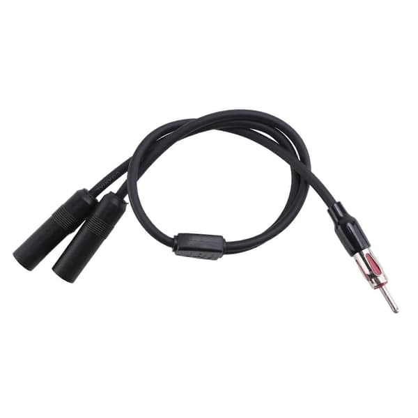 1 han til 2 hun Y bilstereo radioantenneadapter [YJD] Black