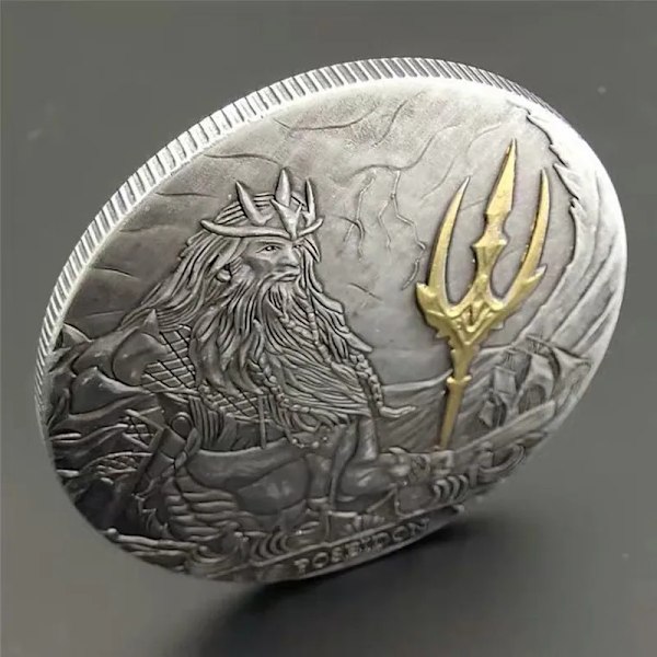 Minnesmynter Kunstsamling Gaver Poseidon Egypt Jpan Amaterasu India Fint Sølvmynt Antikk Myt Platerte Mynter(YJD) shiva