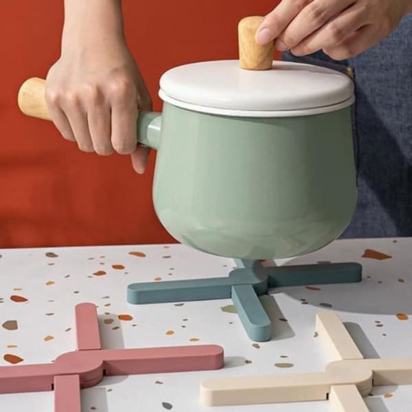 Grytlapp - Ej specificerad - Set om 4 - Tjock silikon - Vikbar - 20 cm diameter [YJD][YJD]