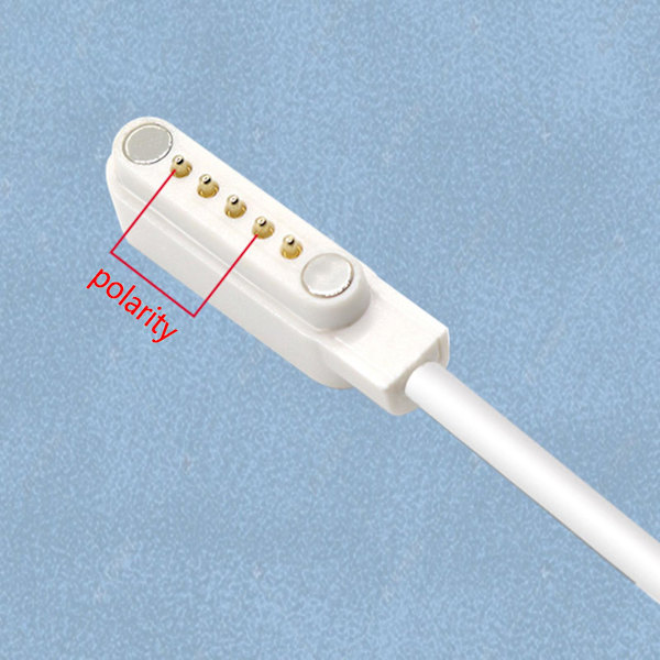 Magnetisk 5-polet USB-opladningskabel Oplader Strømadapter Sikkerhed til Smartwatch (YJD) White