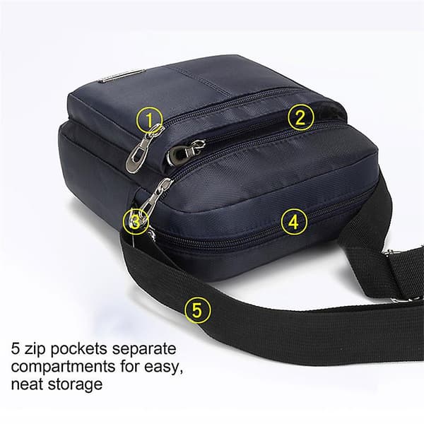 Oxford Messenger-väska för män, axelremsväskor, crossbody-väskor, toteväska [YJD] Black 1pc
