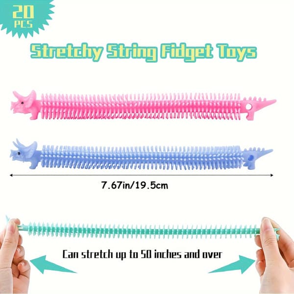 Fidget Sticks 20 Styk Farverige Sensoriske Elastiske Slanger til Stresslindring og Afslapning[YJD] 20pcs