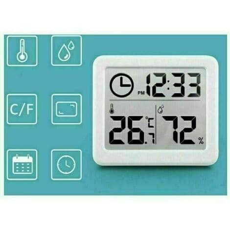 Bærbar digital hygrometer termometer til hjemmekontoret - måler temperatur og luftfugtighed [YJD]