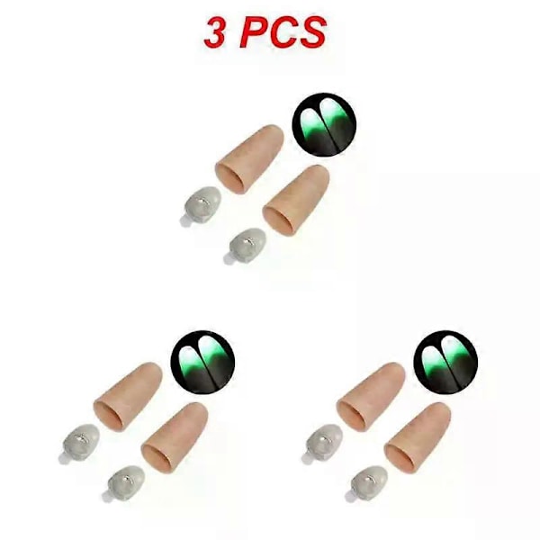 1/3/5 Par Tummar LED Lyser Upp Leksaker Barn Magiska Trick Rekvisita Roliga Blinkande Fingrar Fantastiska Glödande Leksaker Barn Självlysande Gåva[YJD] 08 3Pairs