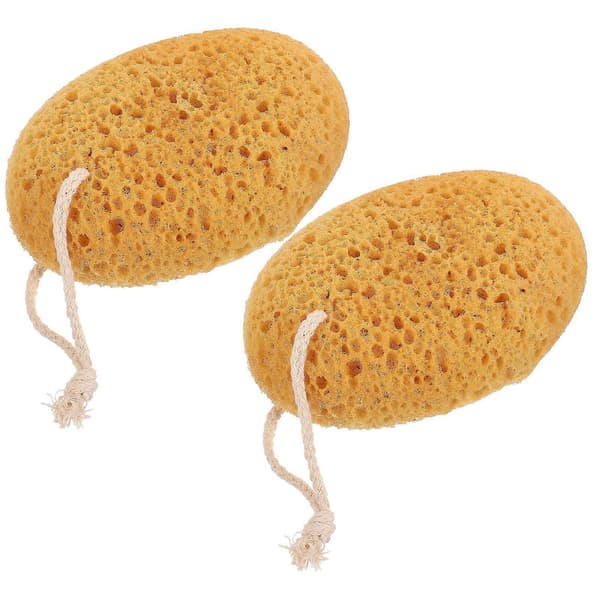 Orange badsvamp kroppsskrubb för exfoliering 4-pack badset[YJD]