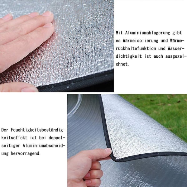 Aluminium Isoleringsmatte Skummatte Sovematte For Camping Isolasjonsmatte Foldbar Telttmatte Gulvmatte Termisk (YJD) 2MX2M