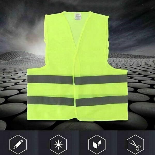 Neongule refleksveste pakke med 8 sikkerhedsrefleksveste[YJD]