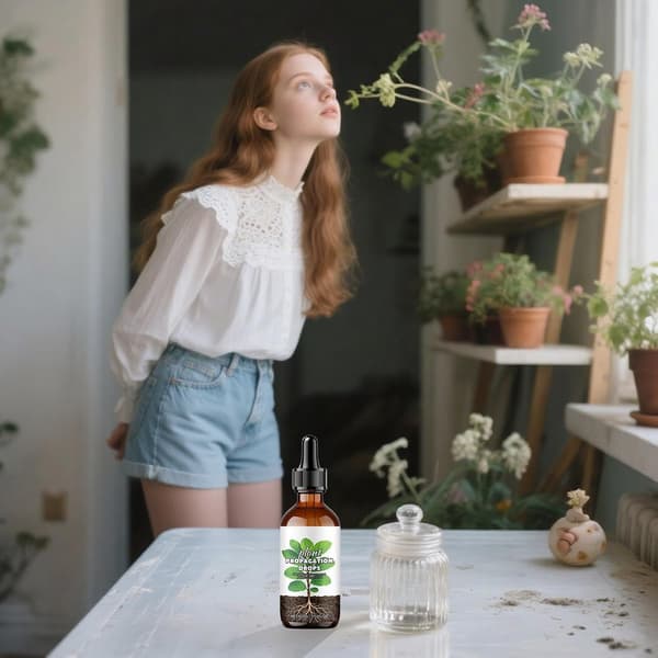Rodstimulator til planter 100 ml, flydende gødning til havearbejde, dråber, rodtilskud til vindueskarm. (JYD)