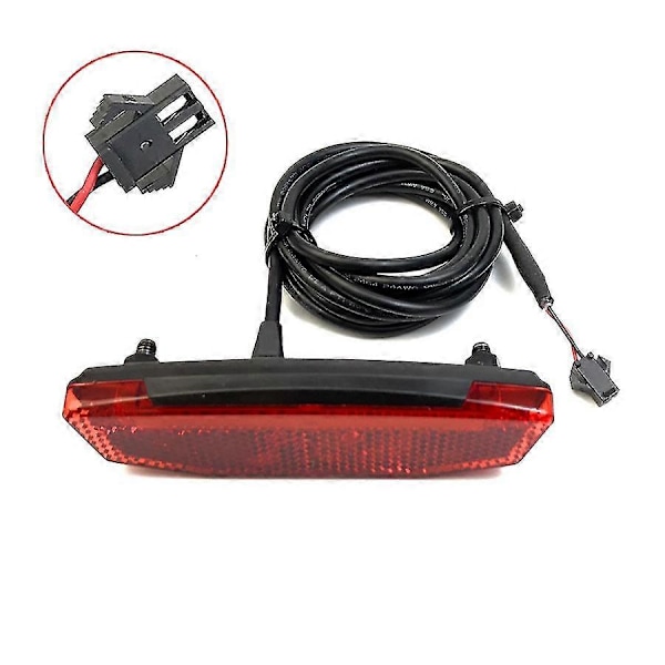6-60v Elektrisk Cykel Baglygte Elektrisk Cykel Led Baglygte Advarselslampe Nat Sikkerhed Cykling[YJD] Black Red