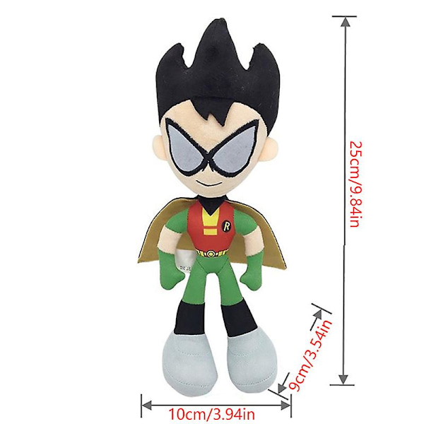 Kawaii Film Teen Titans Go Plysjdukker Leker Robin Peluche Leker Barn For Gave[HK] 25cm Robin