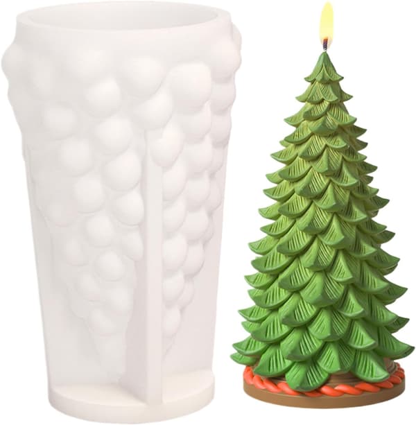 Juletræsform, genanvendelig sæbebandage, silikoneform, DIY duftende julebandage. (JYD)
