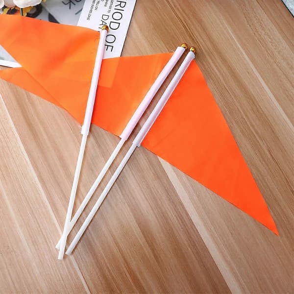Trekantet flaggbanner for festdekorasjon 100 stk oransje [YJD]