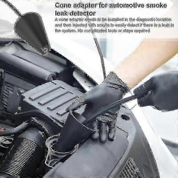 Professionell Automotive Rök Läckagedetektor med Konadapter, Portabelt Avgassystem Testverktyg [YJD]