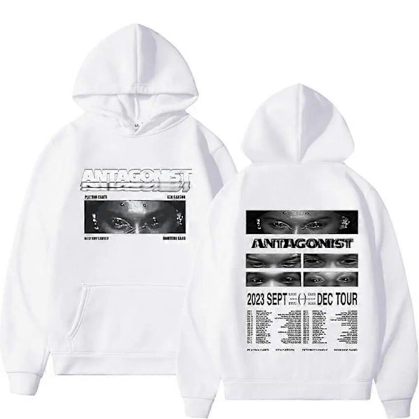 Rapper Playboi Carti Hettegenser Antagonist Tour Konsert 2023 Mote Genser Menn Kvinner Hip Hop Pullover Hettegensere Gotisk Streetwear Svart[HK] L