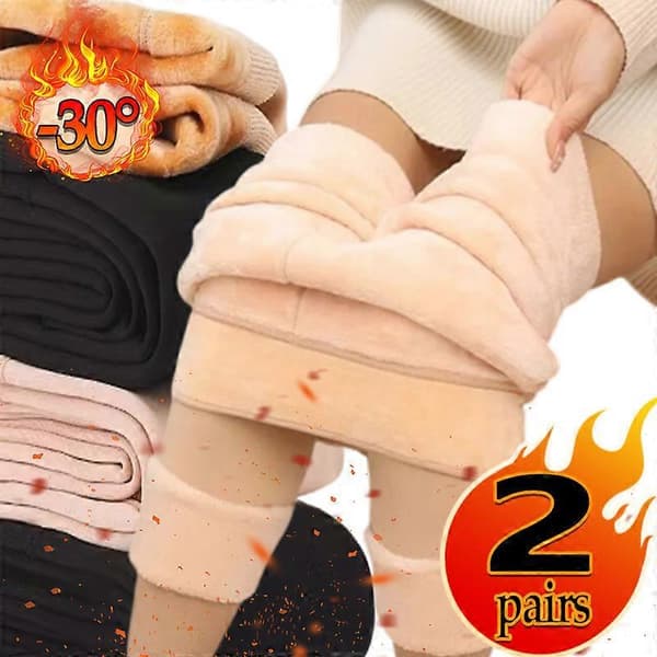 Fleeceforede tights dame termostrømpebukser for jenter vinter hud svart tynn effekt høy elastisitet strømper vindtette sokker[YJD] 1pcs